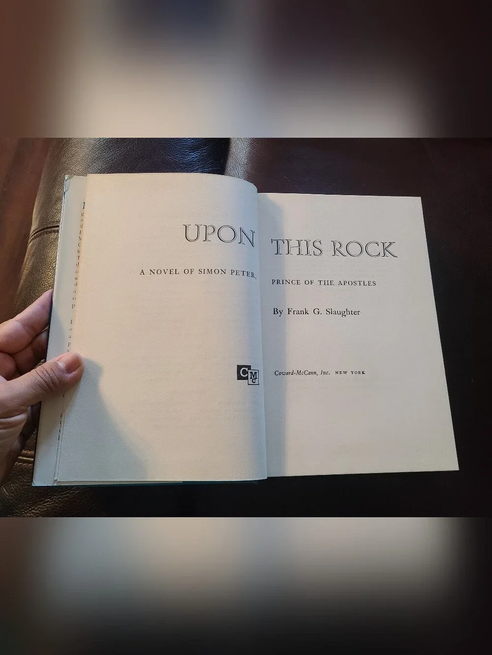 Upon This Rock Frank G Slaughter 1963 Hardcover First Edition Dust Jacket VG